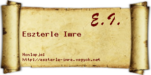 Eszterle Imre névjegykártya