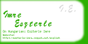 imre eszterle business card